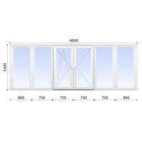 Балкон П-образный 1600x4600 WDS 70 мм 1-камерный стеклопакет энергосберегающий