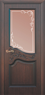 Межкомнатная дверь Бордо Шоколад стекло
