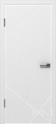 Межкомнатная дверь Авангард 3 Белая эмаль